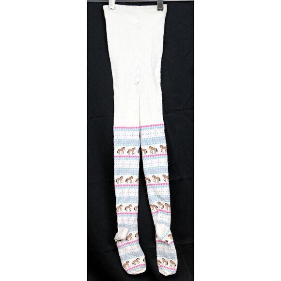 2006 Gymboree Park City Luxe Playful Pony Horse Tights sz 8-10 Girls Winter Warm - Picture 3 of 5
